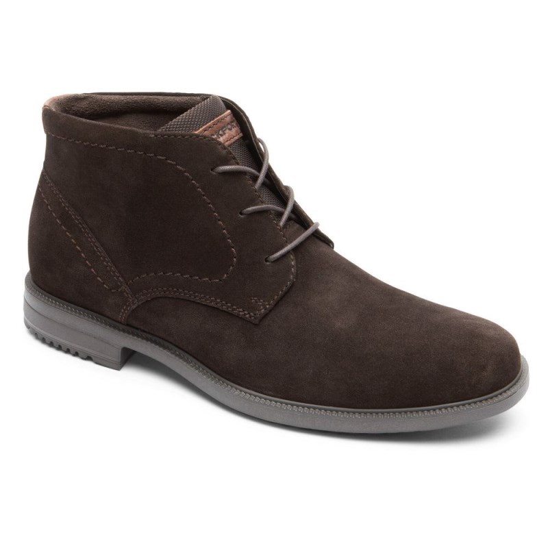 Rockport Berenger Men Chukka Boots Dark Brown Singapore | ZH8-60086