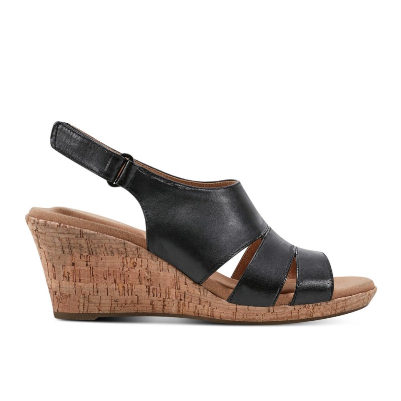 Rockport Briah Slingback Women Wedge Sandals Black Singapore | DZ8-40394