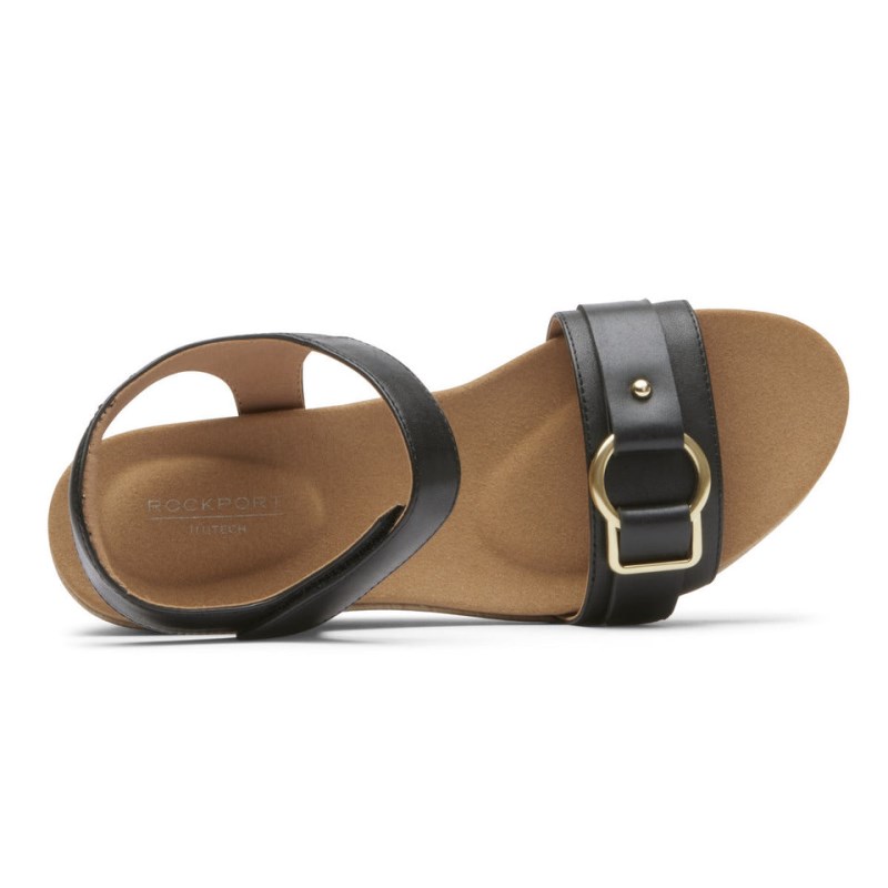 Rockport Briah Women Wedge Sandals Black Singapore | EZ9-13441