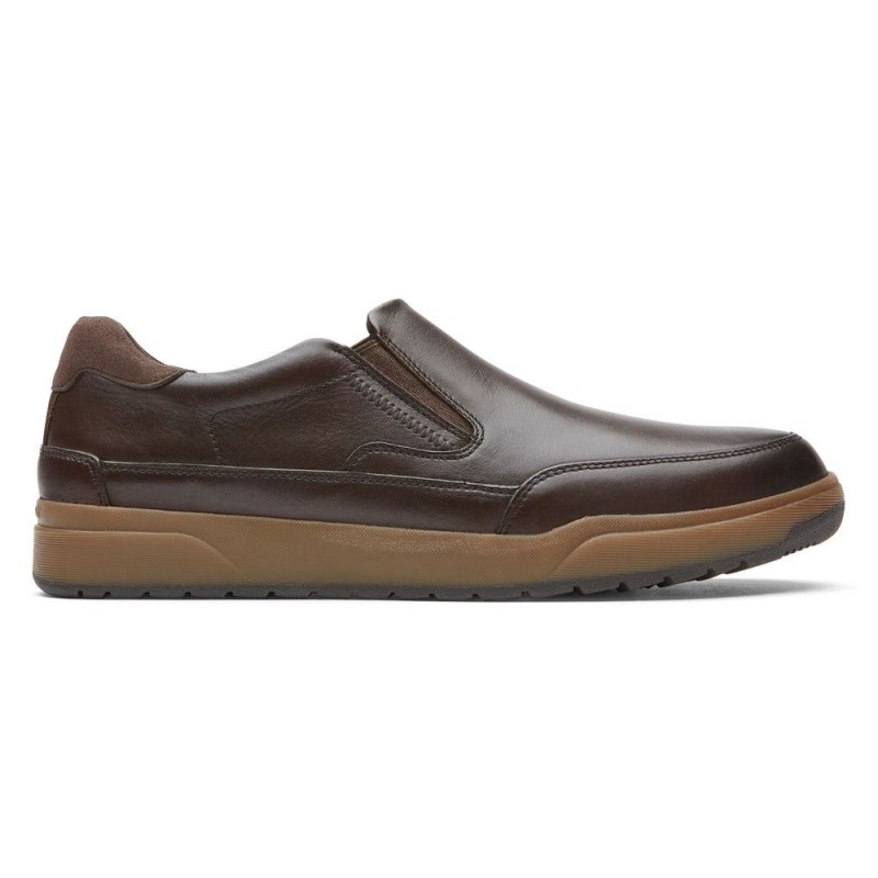 Rockport Bronson Slip-On Men Loafers Dark Brown Singapore | DA3-82488