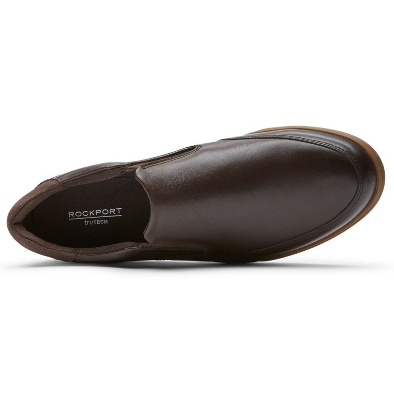 Rockport Bronson Slip-On Men Loafers Dark Brown Singapore | DA3-82488