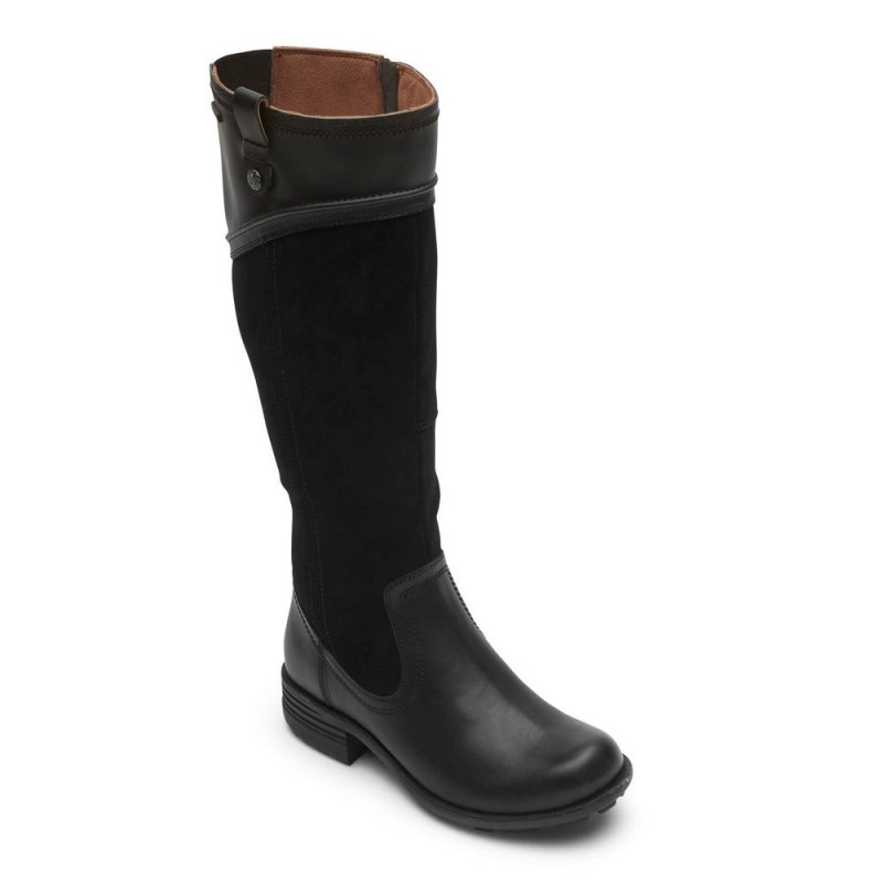 Rockport Brunswick Wide Calf Tall Waterproof Women Tall Boots Black Singapore | IF1-96569