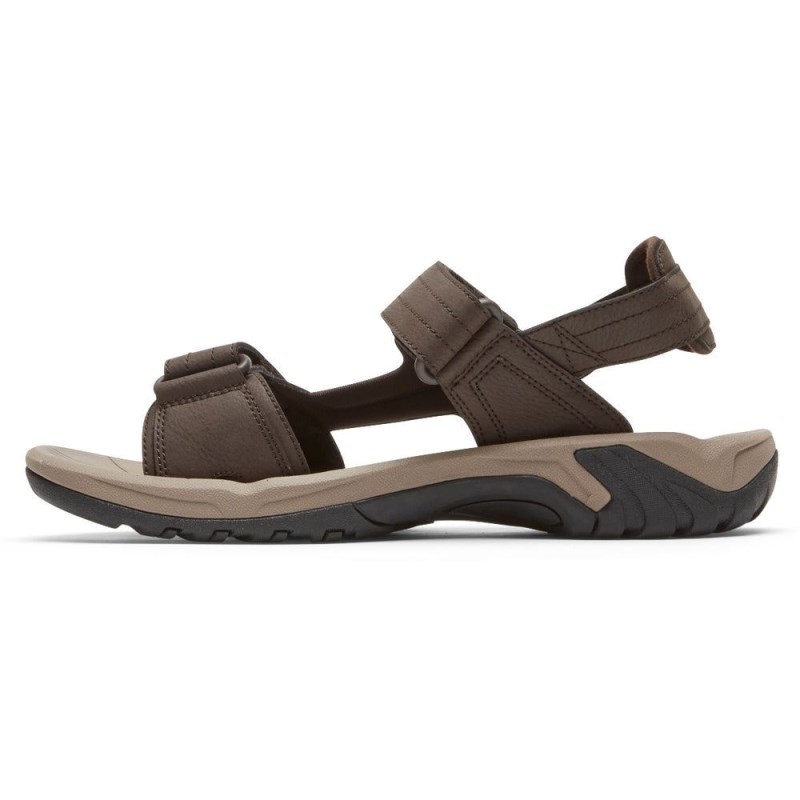 Rockport Byron Adjustable Men Sandals Dark Brown Singapore | YW1-47934