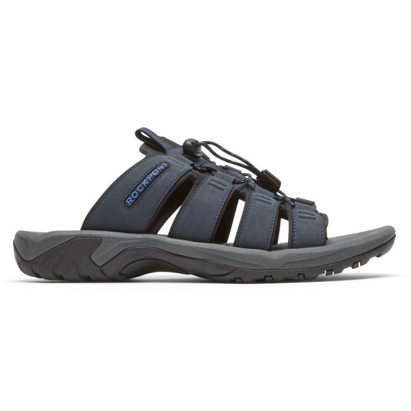 Rockport Byron Bungee Men Slides Navy Singapore | PP2-44054