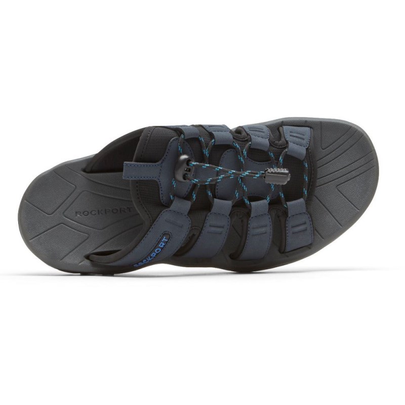 Rockport Byron Bungee Men Slides Navy Singapore | PP2-44054