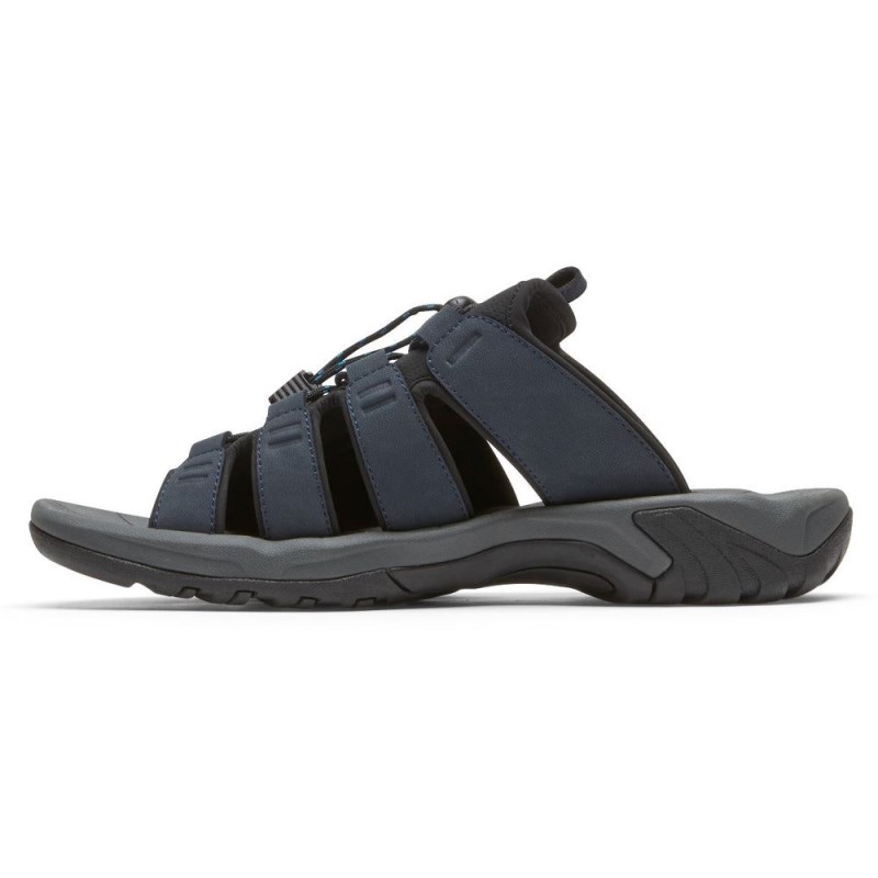 Rockport Byron Bungee Men Slides Navy Singapore | PP2-44054