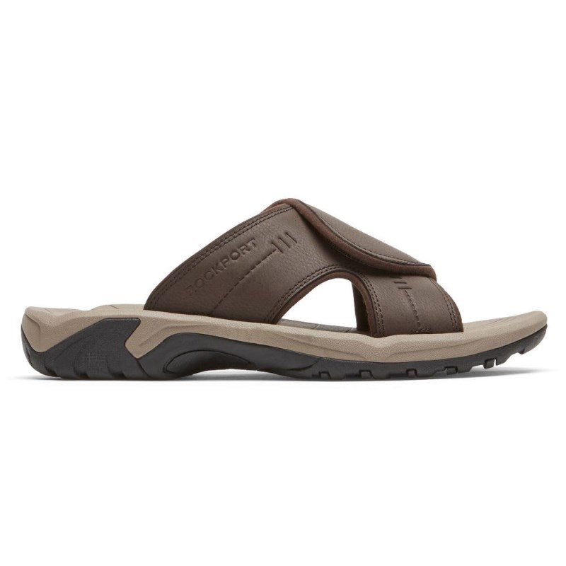 Rockport Byron Men Slides Dark Brown Singapore | HV3-26772