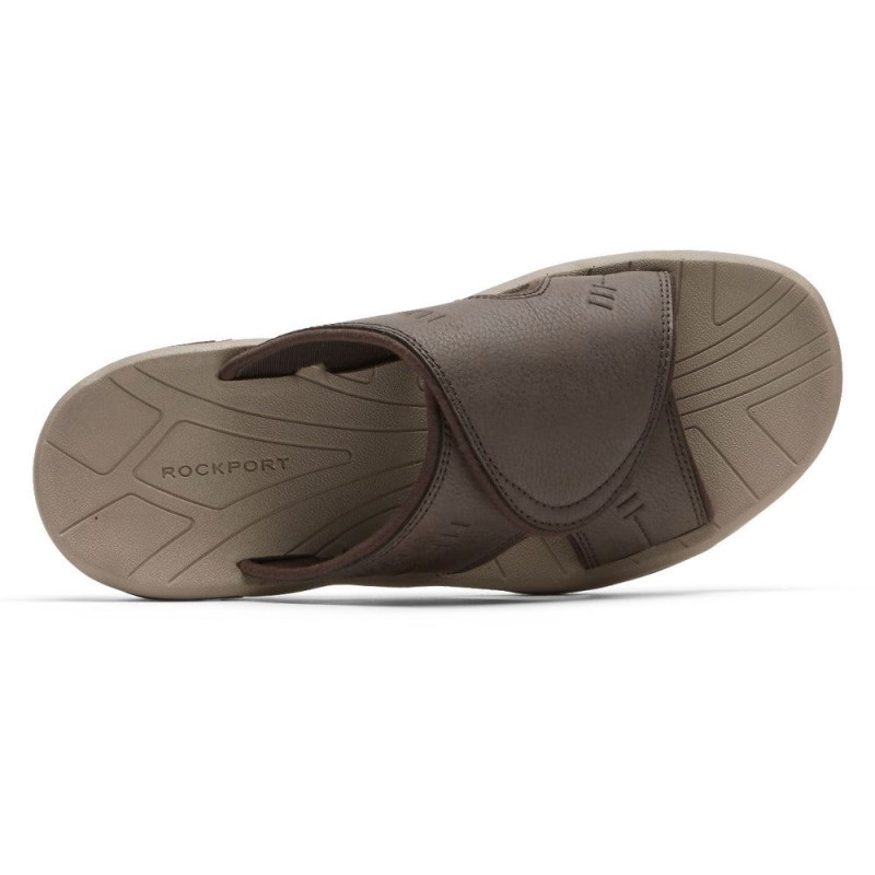 Rockport Byron Men Slides Dark Brown Singapore | HV3-26772