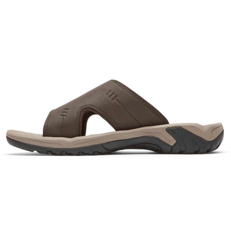 Rockport Byron Men Slides Dark Brown Singapore | HV3-26772