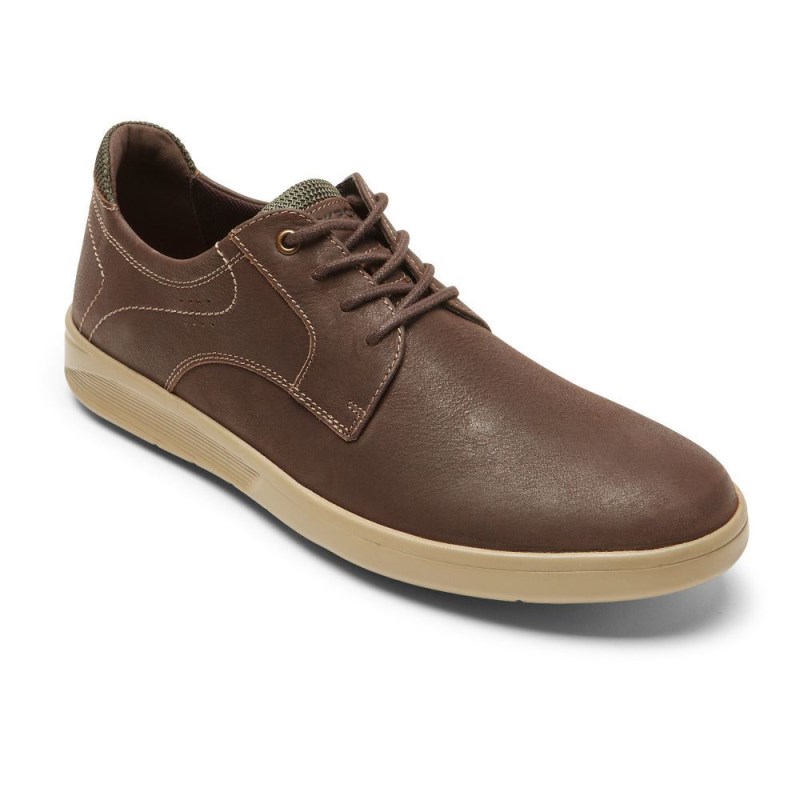 Rockport Caldwell Plain Toe Oxford Men Sneakers Dark Brown Singapore | RY0-93189