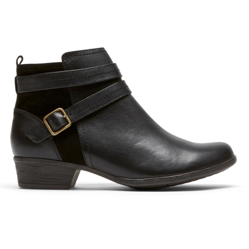 Rockport Carly Strap Women Booties Black Singapore | ZP0-18931