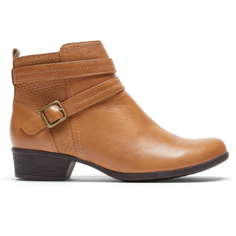 Rockport Carly Strap Women Booties Brown Singapore | FJ8-04560