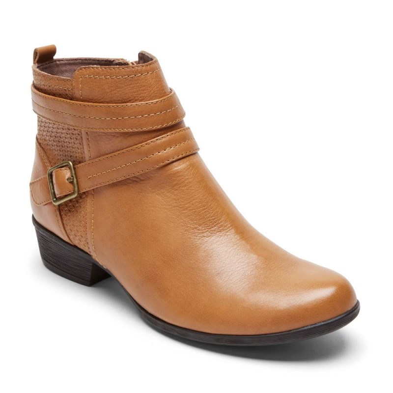 Rockport Carly Strap Women Booties Brown Singapore | FJ8-04560