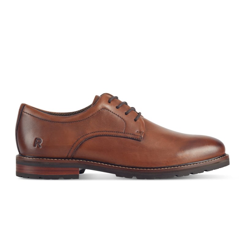 Rockport Cedric Dress Lace-up Almond Toe Men Oxford Shoes Dark Brown Singapore | XQ8-04800