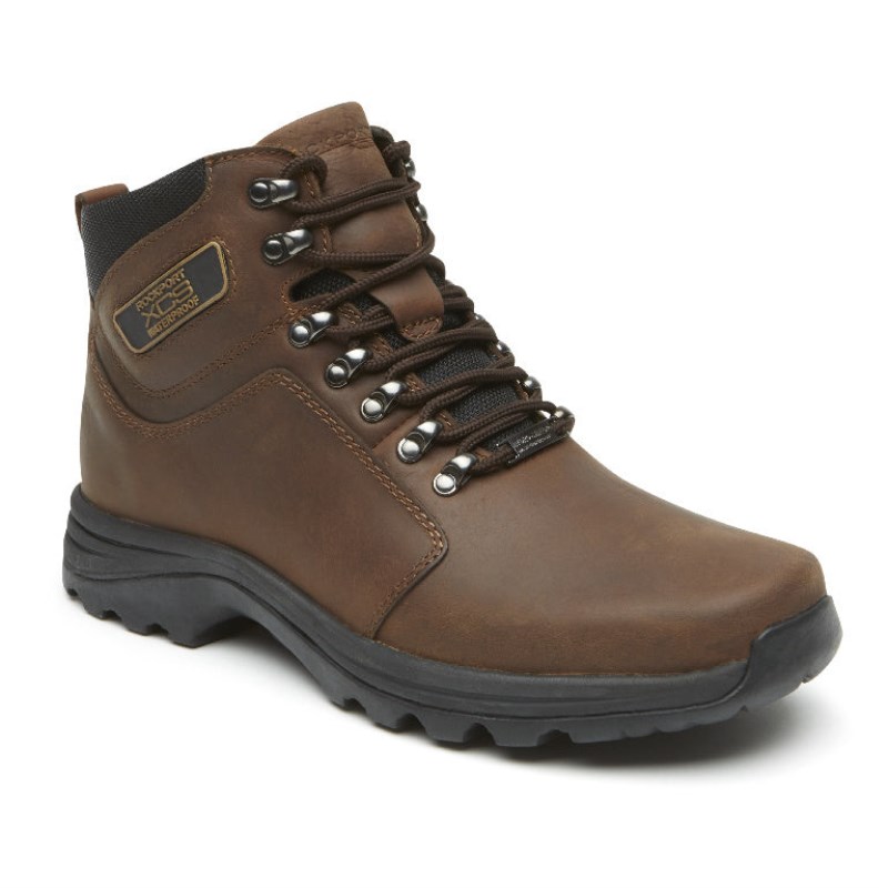 Rockport Cold Springs Waterproof Elkhart Men Hiking Boots Brown Singapore | NM1-79557