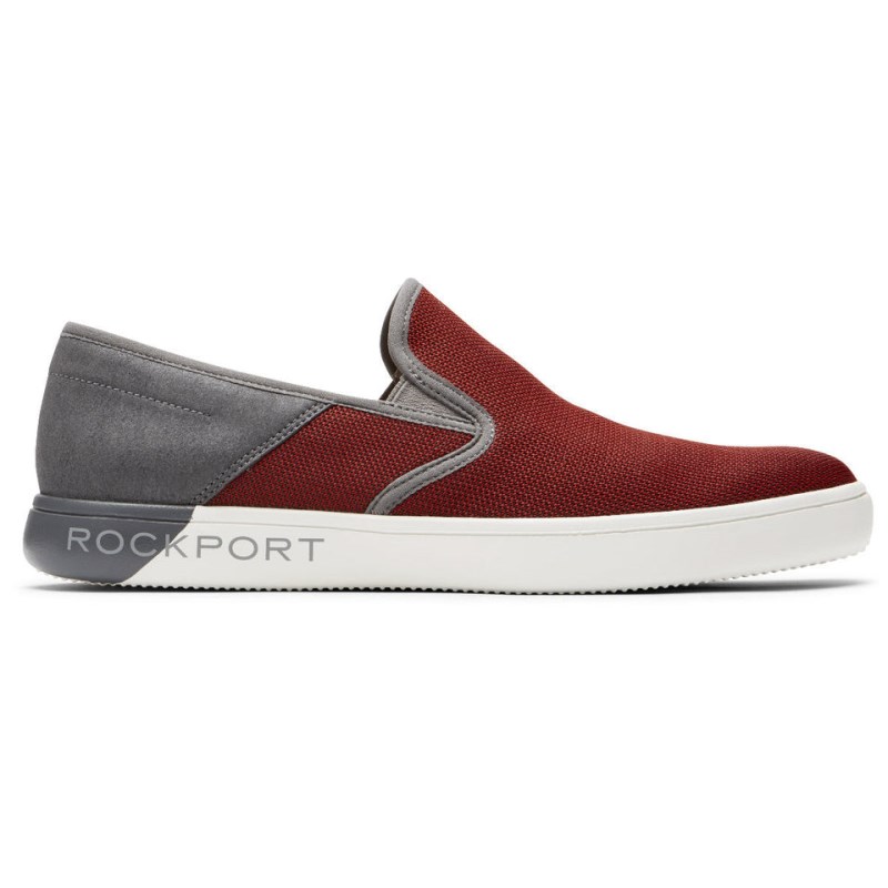 Rockport Colle Mesh Slip-On Men Sneakers Red Brown Multi Singapore | KX8-20362