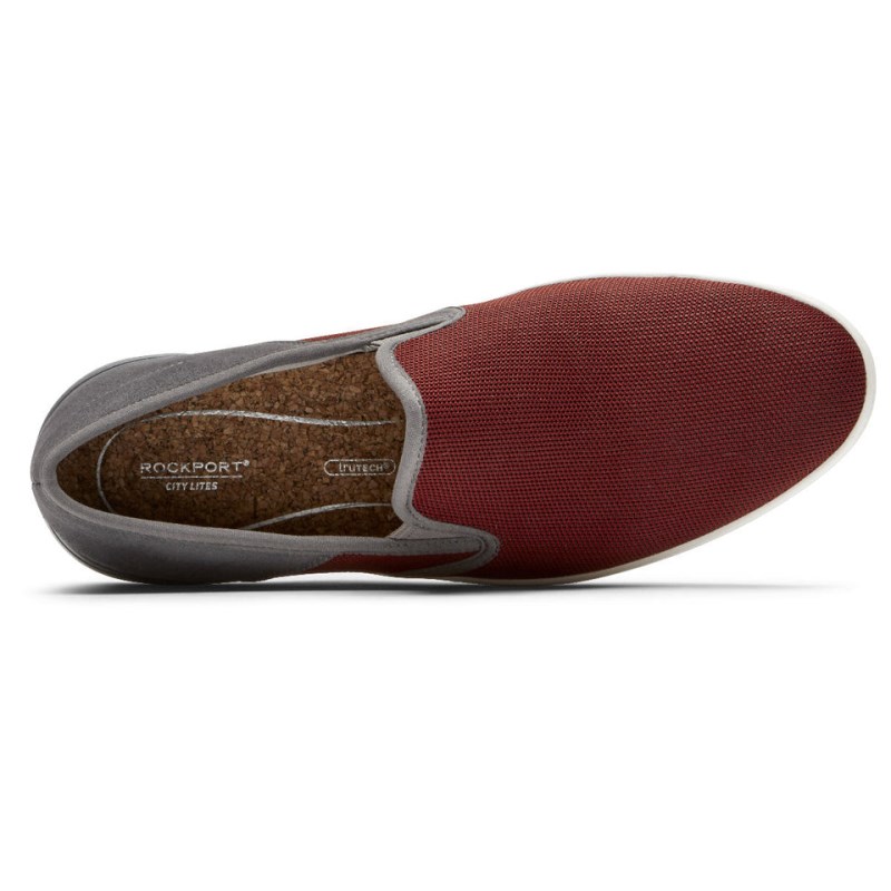 Rockport Colle Mesh Slip-On Men Sneakers Red Brown Multi Singapore | KX8-20362