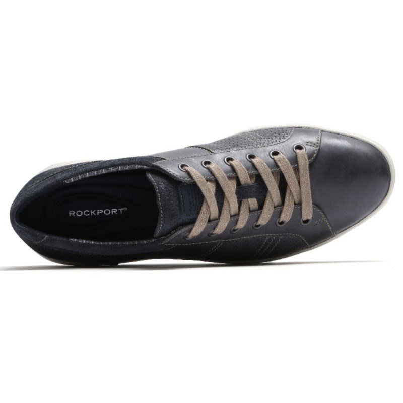 Rockport Colle Tie Men Sneakers Blue/Grey Singapore | KW5-63796