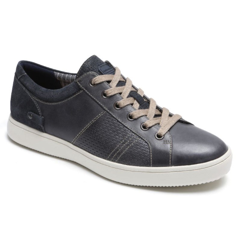 Rockport Colle Tie Men Sneakers Blue/Grey Singapore | KW5-63796