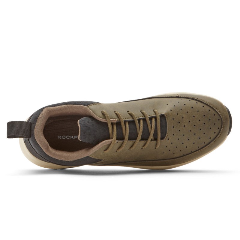 Rockport Colton Lace-Up Men Sneakers Olive Singapore | JT4-64526