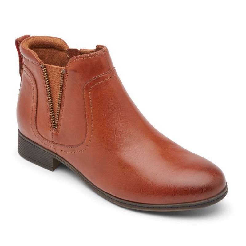 Rockport Crosbie Gore Women Chelsea Boots Toffee Brown Singapore | LB0-20762