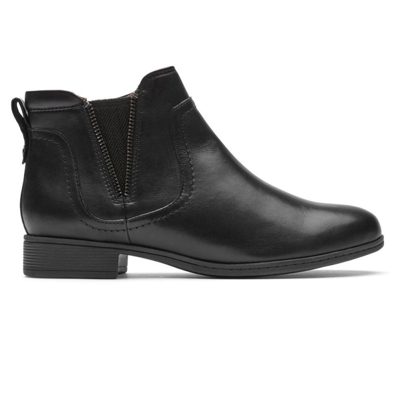 Rockport Crosbie Gore Women Chelsea Boots Black Singapore | PK4-37913