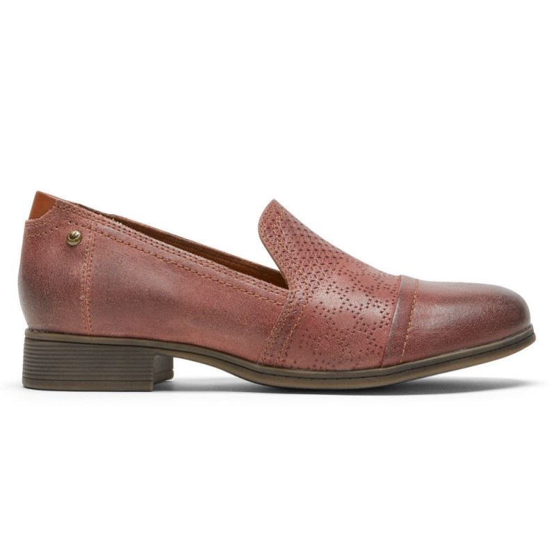 Rockport Crosbie Slip-On Women Loafers Red Singapore | LD4-80128