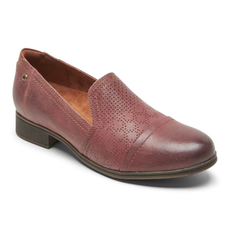 Rockport Crosbie Slip-On Women Loafers Red Singapore | LD4-80128