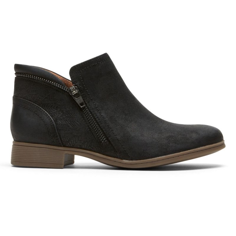 Rockport Crosbie Women Booties Black Singapore | LZ2-02640