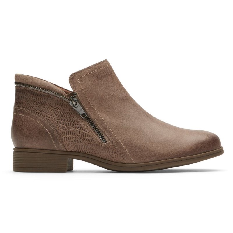 Rockport Crosbie Women Booties Grey Brown Singapore | OW0-46484