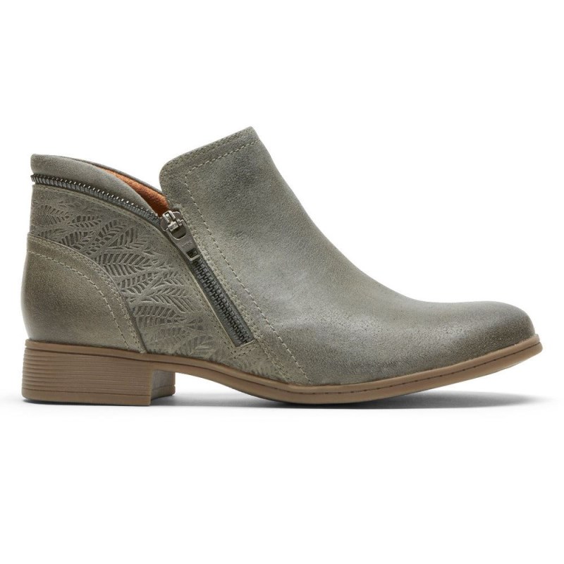 Rockport Crosbie Women Booties Grey Green Singapore | GZ8-73447