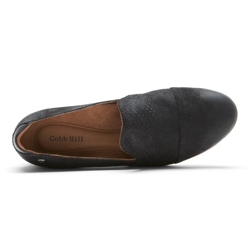 Rockport Crosbie Women Slip Ons Black Singapore | OH7-51155