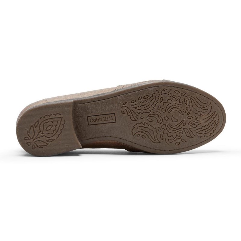 Rockport Crosbie Women Slip Ons Grey Brown Singapore | FP2-47424