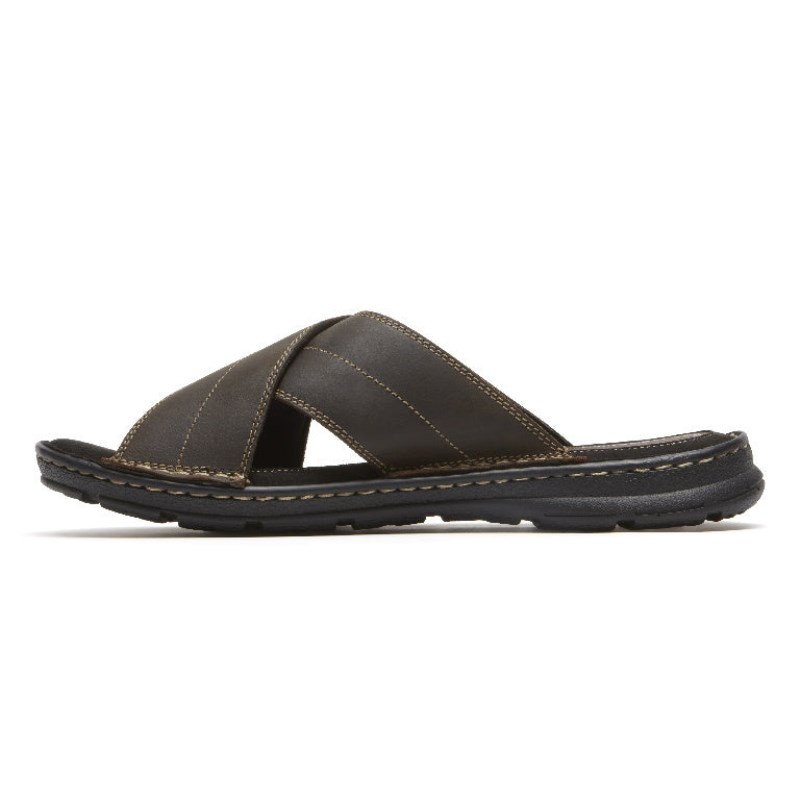 Rockport Darwyn Cross Band Men Slides Brown Singapore | BG5-06640