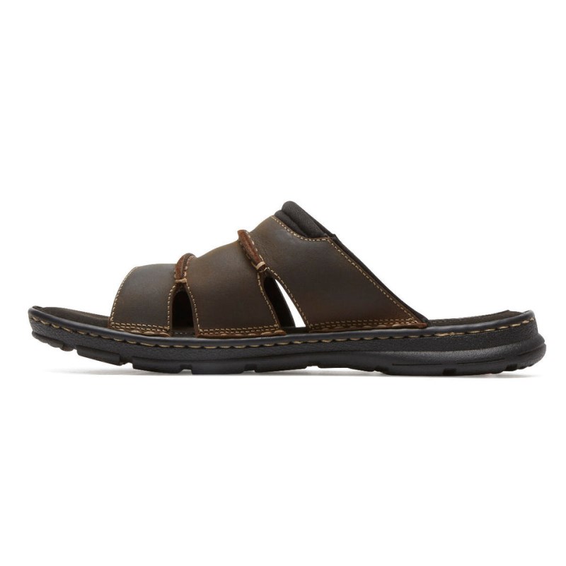 Rockport Darwyn Men Slides Brown Singapore | FH7-59465