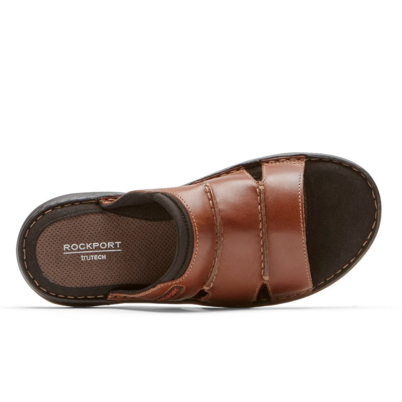 Rockport Darwyn Men Slides Brown Singapore | TN1-20722