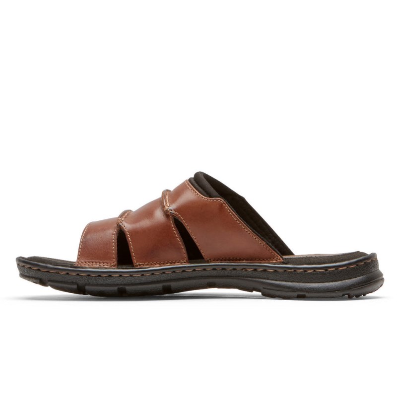 Rockport Darwyn Men Slides Brown Singapore | TN1-20722