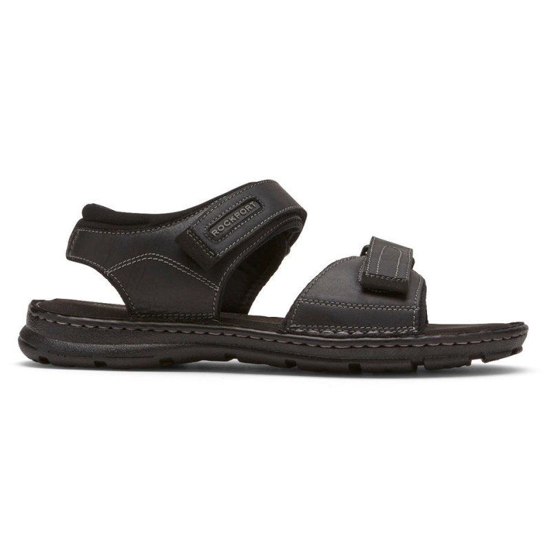 Rockport Darwyn Quarter-Strap Men Sandals Black Singapore | ED9-38743