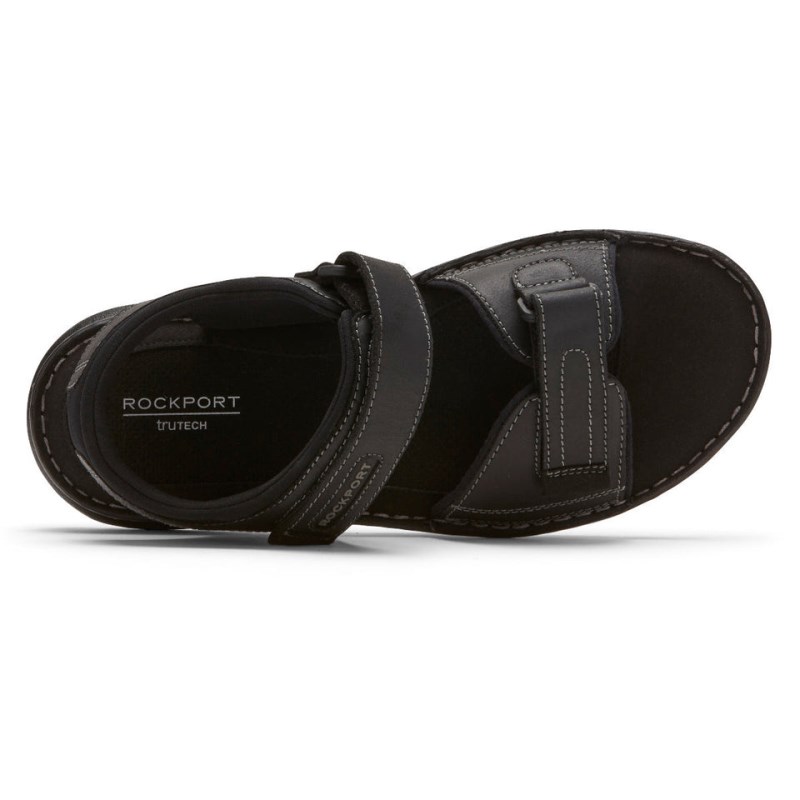 Rockport Darwyn Quarter-Strap Men Sandals Black Singapore | ED9-38743