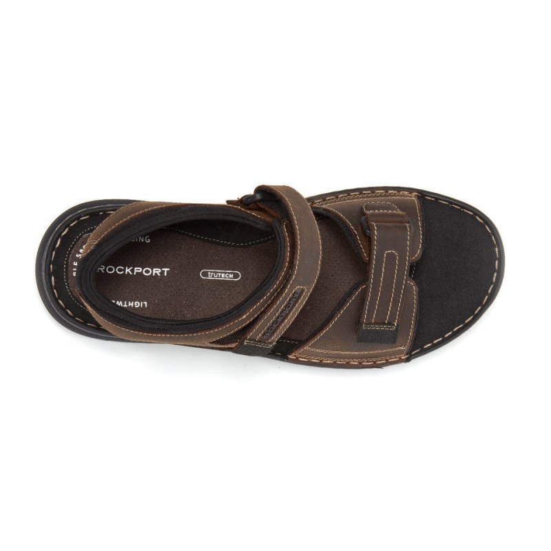 Rockport Darwyn Quarter-Strap Men Sandals Brown Singapore | IT5-31483