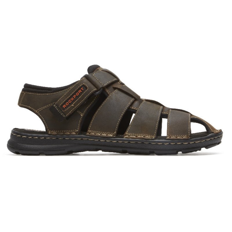 Rockport Darwyn Slingback Men Fisherman Sandals Brown Singapore | TB1-61676