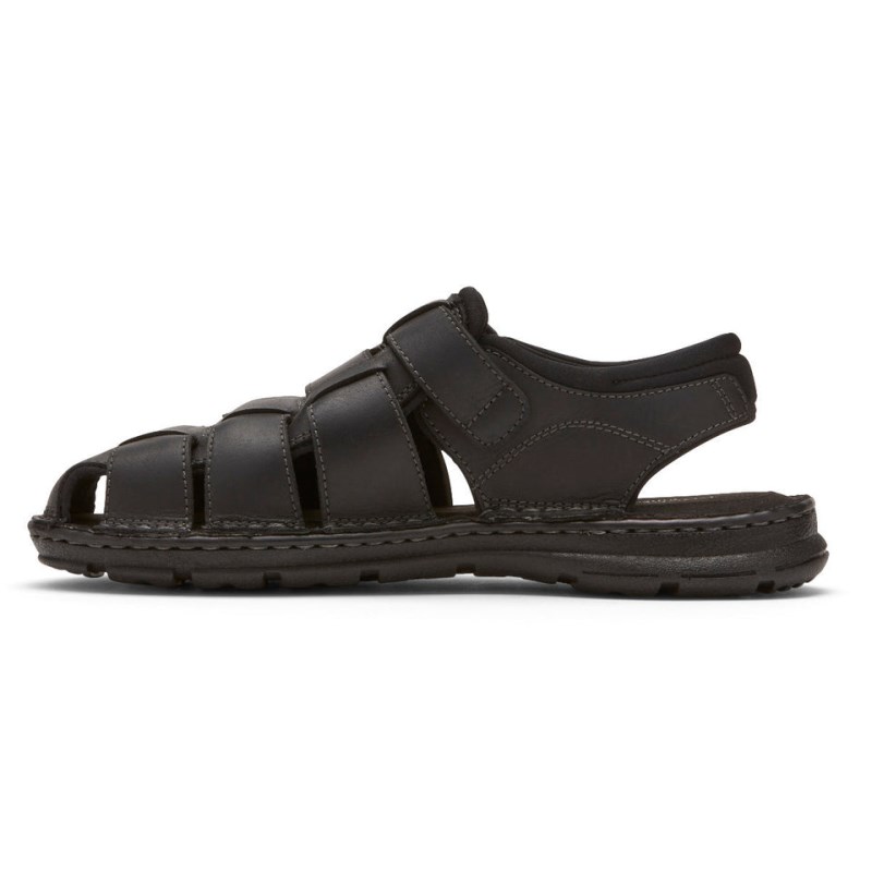 Rockport Darwyn Slingback Men Fisherman Sandals Black Singapore | MG0-95179