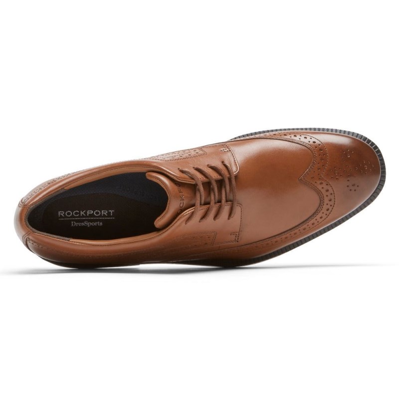 Rockport DresSports Plus Wingtip Men Oxford Shoes Brown Singapore | BK1-35963