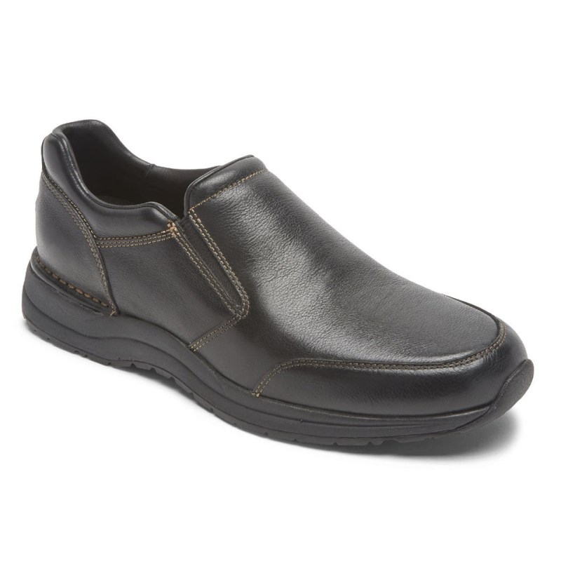 Rockport Edge Hill 2 Double Gore Slip-On Men Dress Shoes Black Singapore | PW0-87808