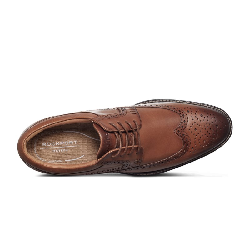 Rockport Fallo Dress Lace-up Almond Toe Men Oxford Shoes Dark Red Singapore | CR2-91619