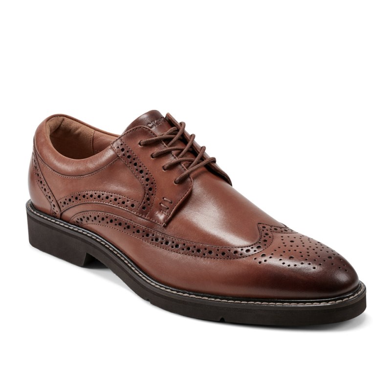 Rockport Fallo Dress Lace-up Almond Toe Men Oxford Shoes Dark Red Singapore | CR2-91619