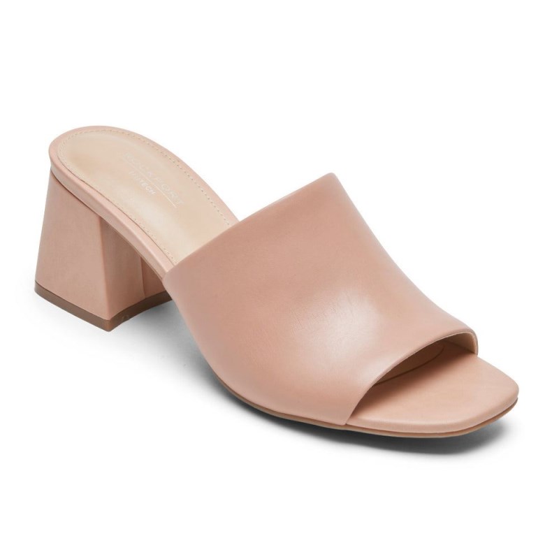 Rockport Farrah Heel Women Slides Pink Singapore | NF0-38293