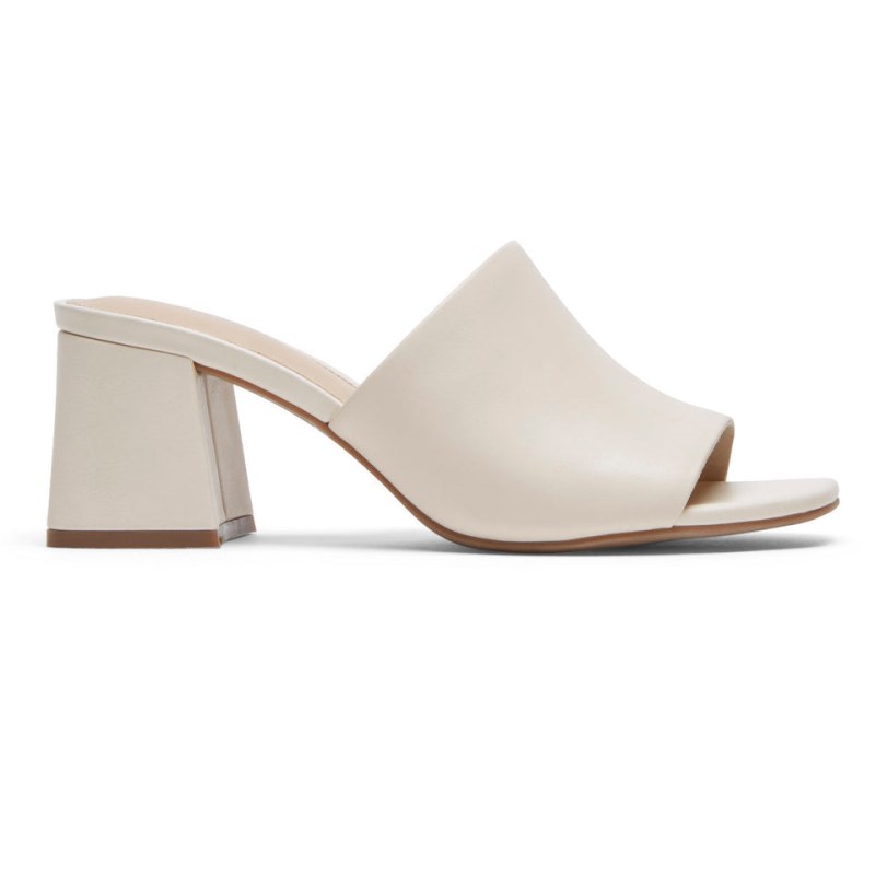 Rockport Farrah Heels Women Slides Cream Singapore | VH6-41274