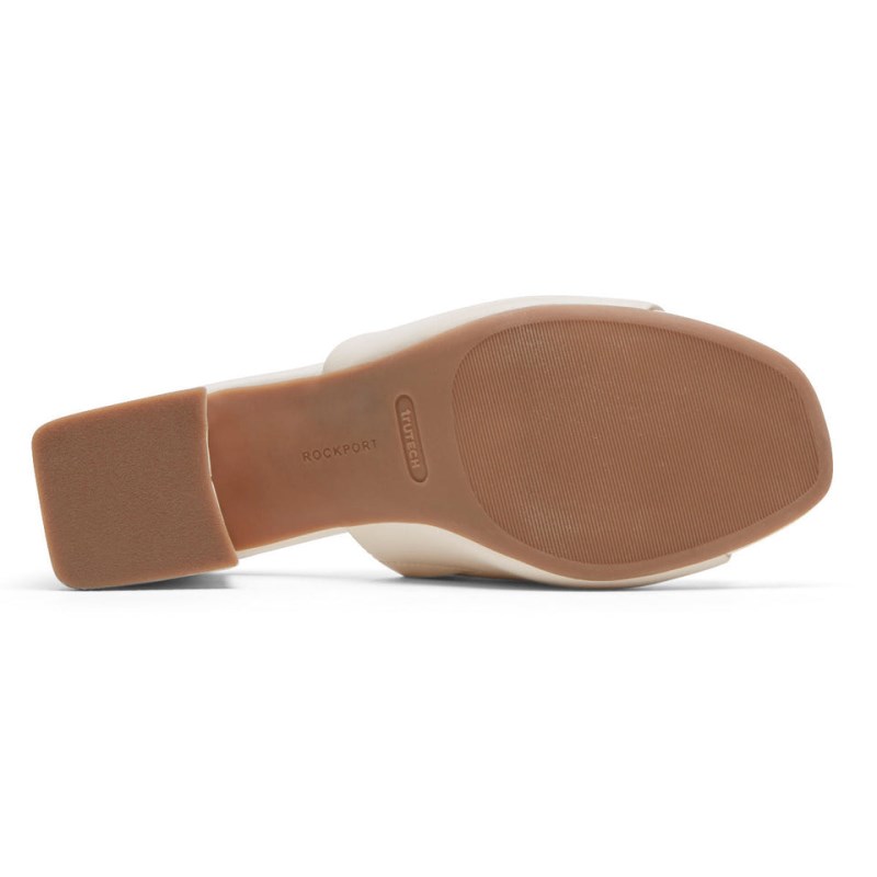 Rockport Farrah Heels Women Slides Cream Singapore | VH6-41274