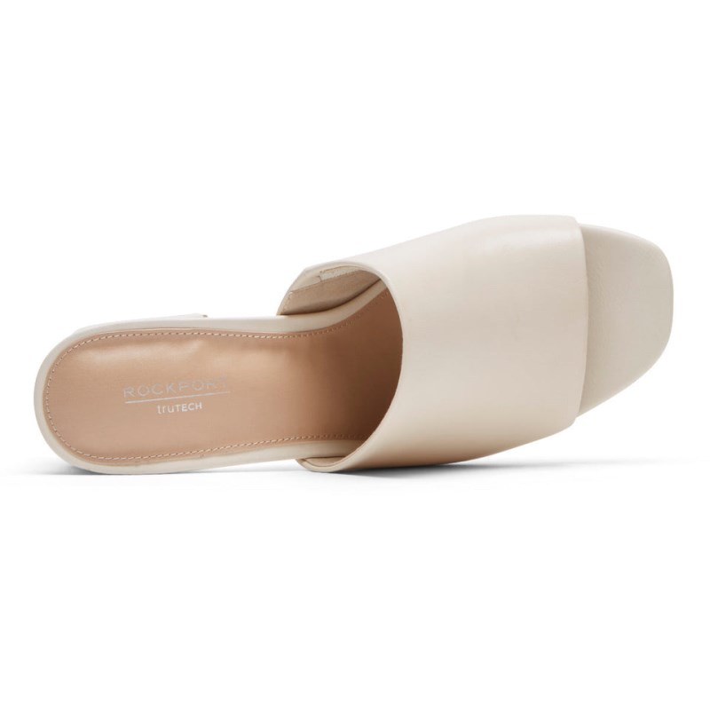 Rockport Farrah Heels Women Slides Cream Singapore | VH6-41274